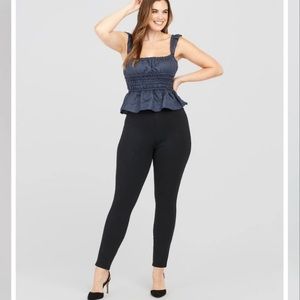 Spanx The Perfect Pant 4 Pocket Ankle Black Tummy Control Leggings 1X